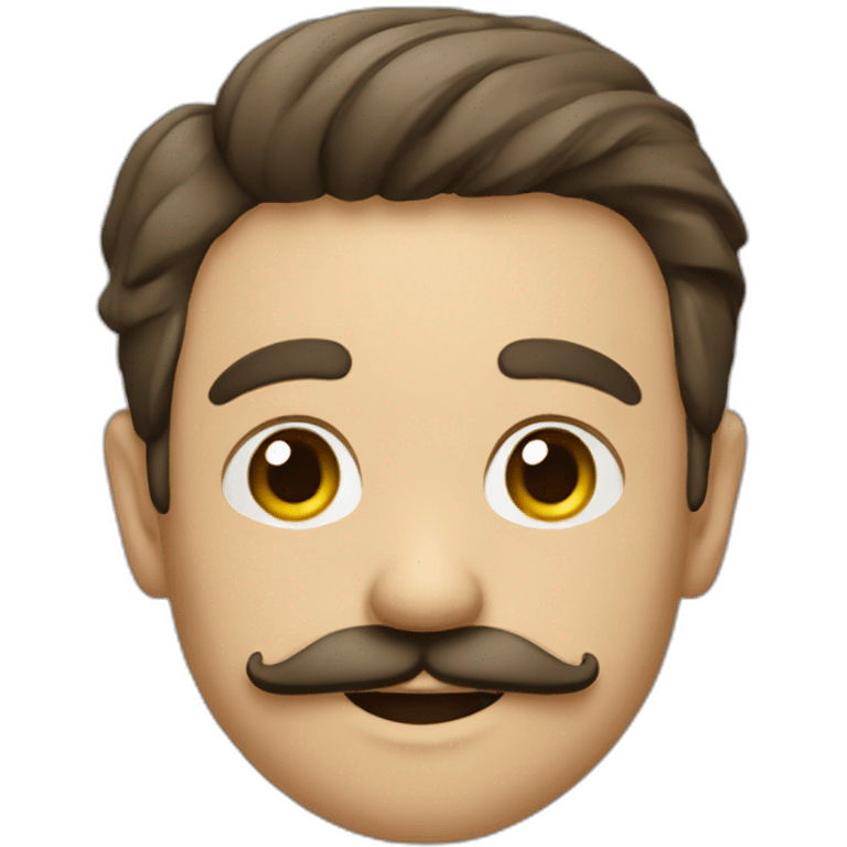 Homme avec une moustache carré  emoji