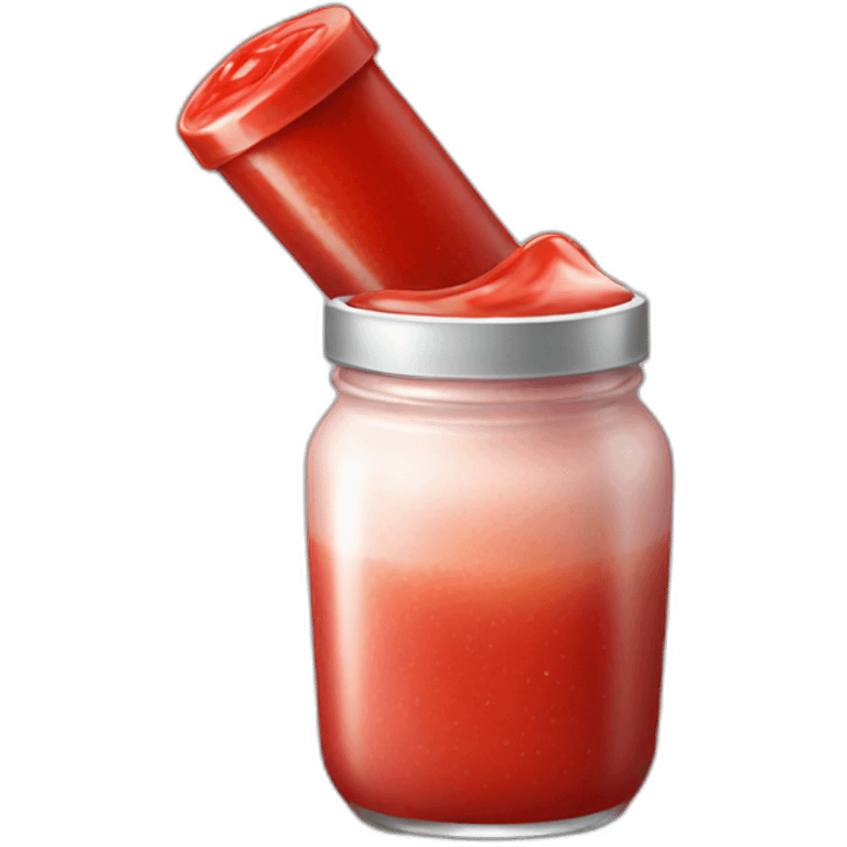 ketchup bottle as smoothie emoji