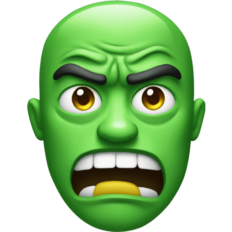 green angry face emoji