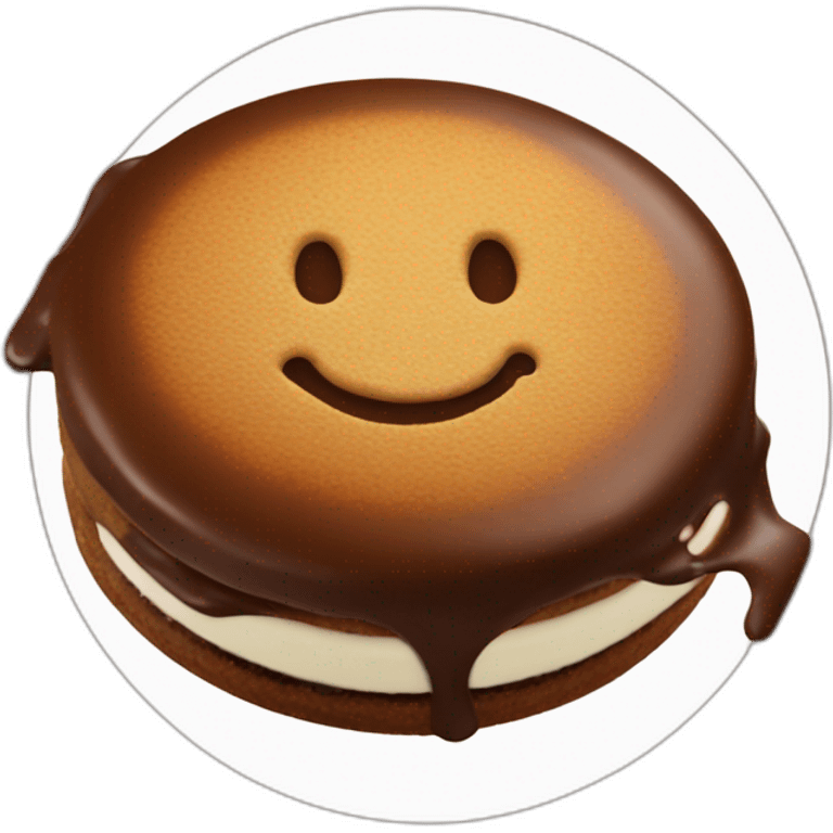 alfajor bañado en chocolate emoji