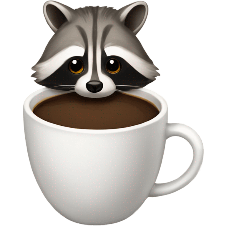 raccoon coffee emoji