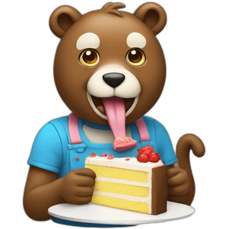 animal eating cake emoji