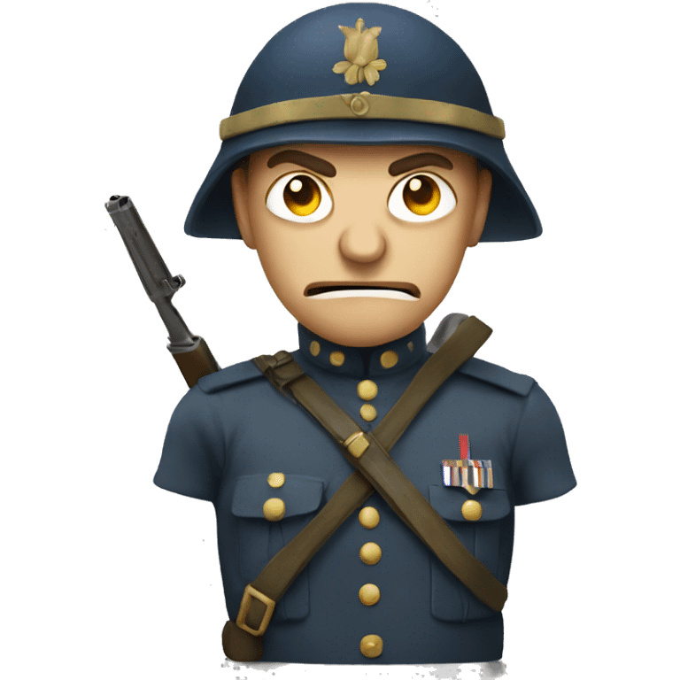 angry French soldier emoji