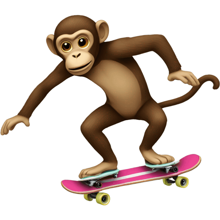 Skateboarding monkey emoji