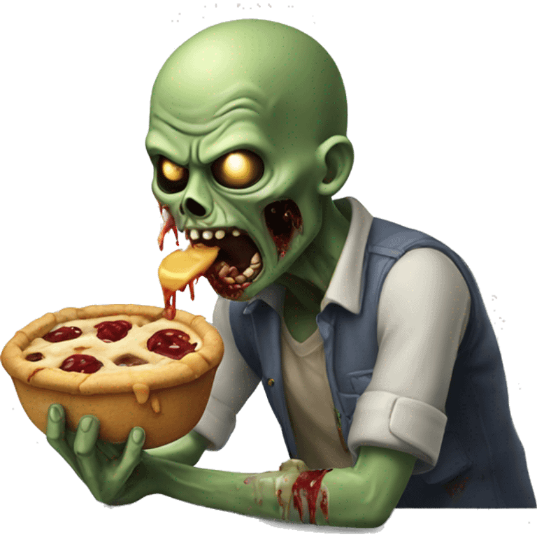 Zombie eating emoji