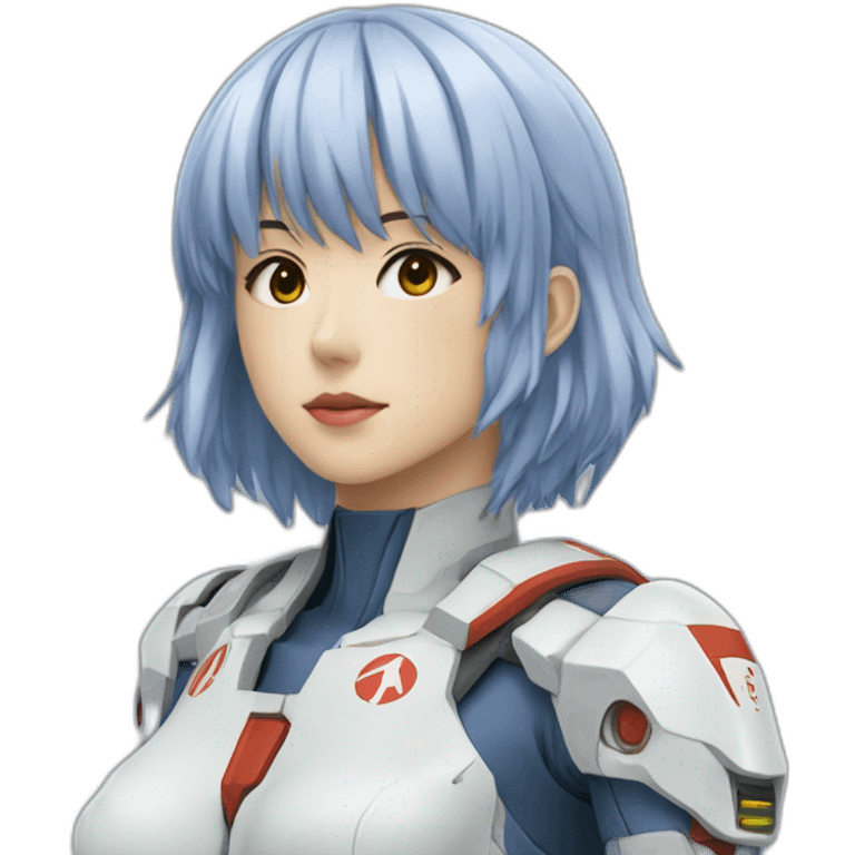 rei ayanami，full body，lateral view emoji