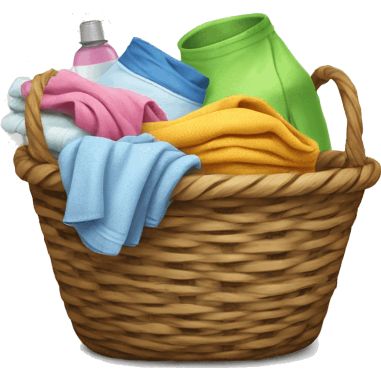 baskets with laundry emoji