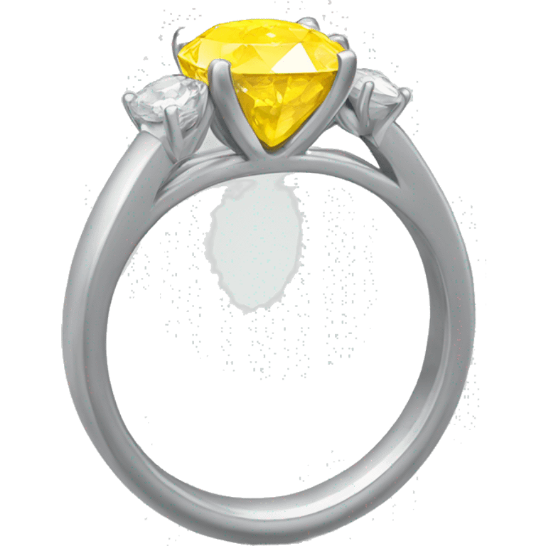 White ring with yellow diamond emoji