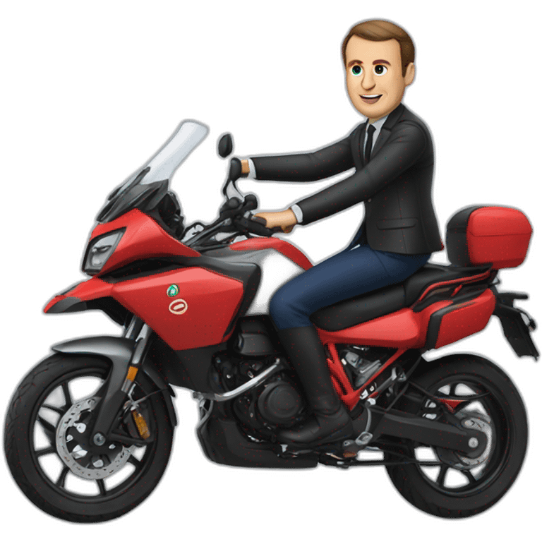 Macron en moto emoji