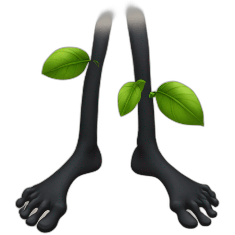 Black plant feet emoji