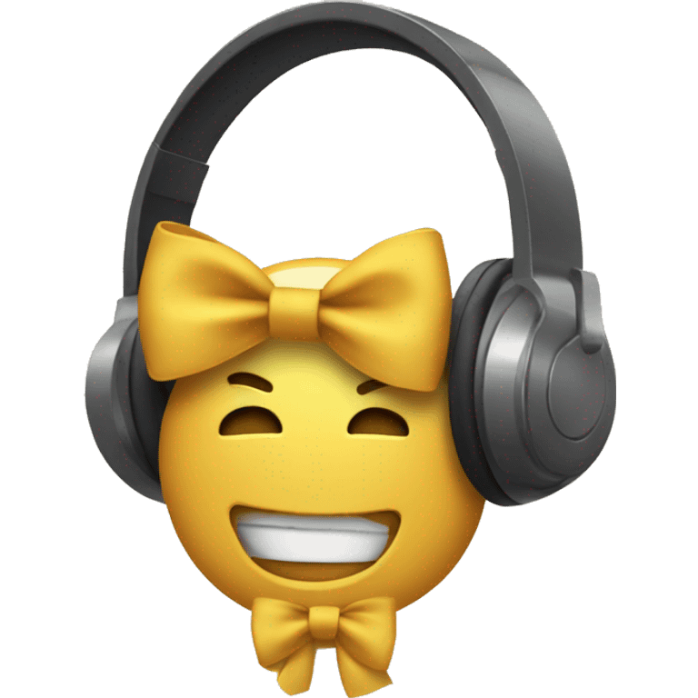 Headphones with a bow  emoji