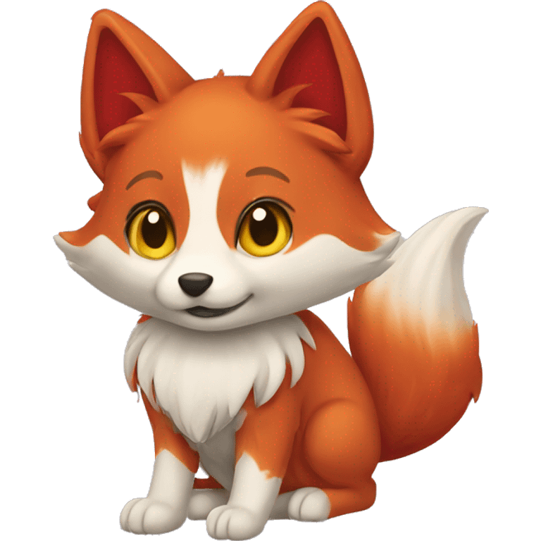 red haired kitsune emoji