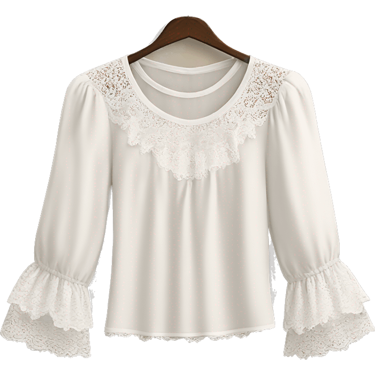 Cute top with lace emoji