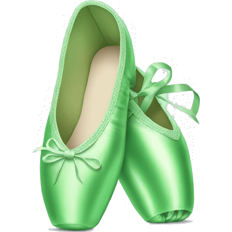 Green ballet pointe shoes emoji