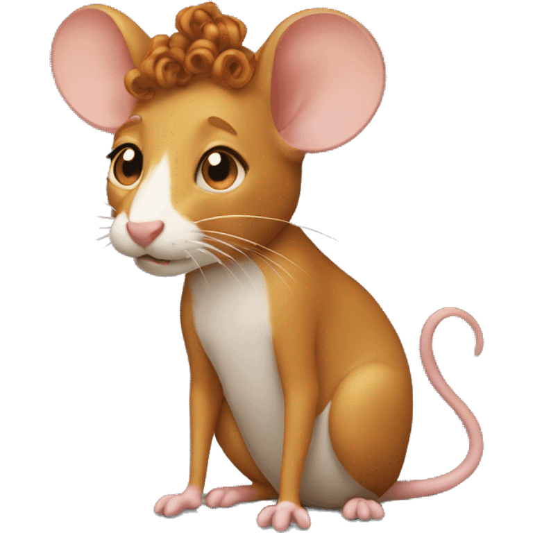 Make a rat with ginger curls emoji