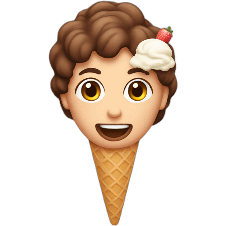 Me eating a ice cream emoji