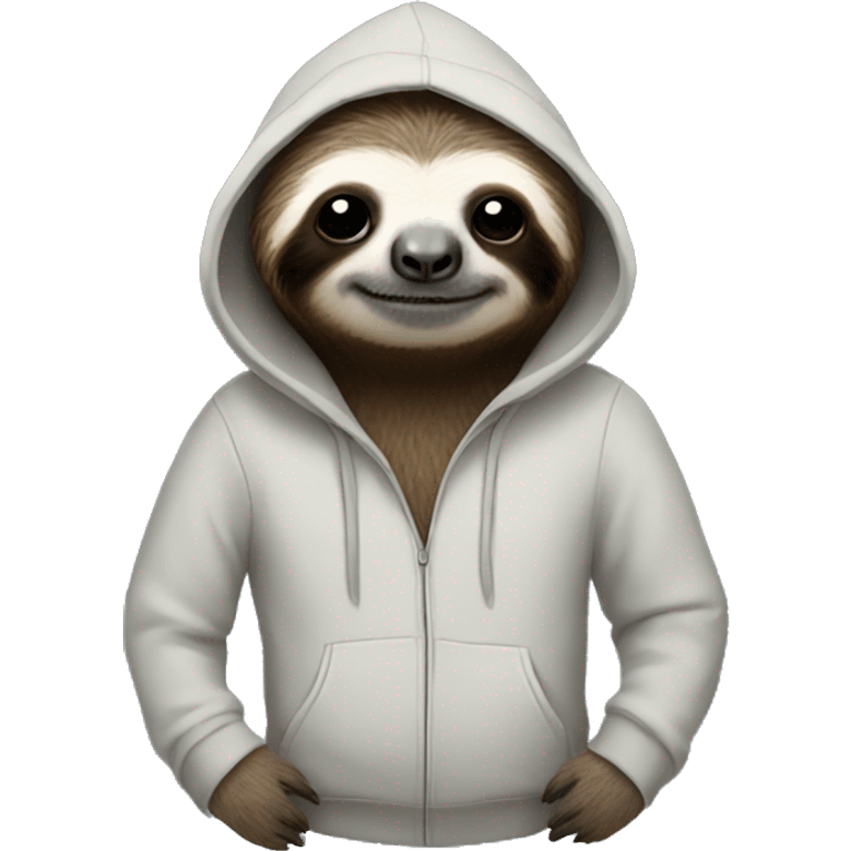 Sloth in a hoodie emoji