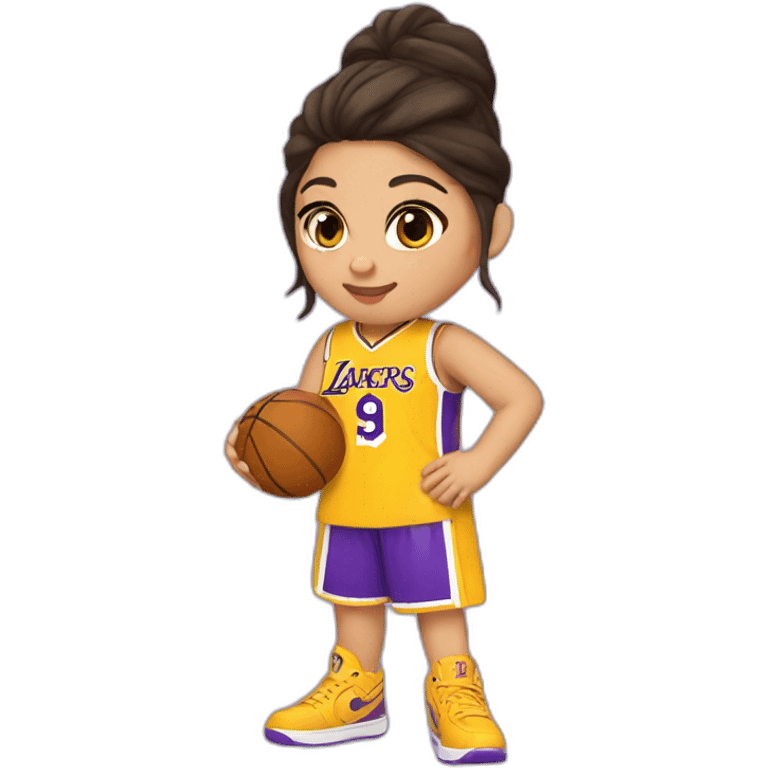 selena gomez wearing lakers jersey emoji