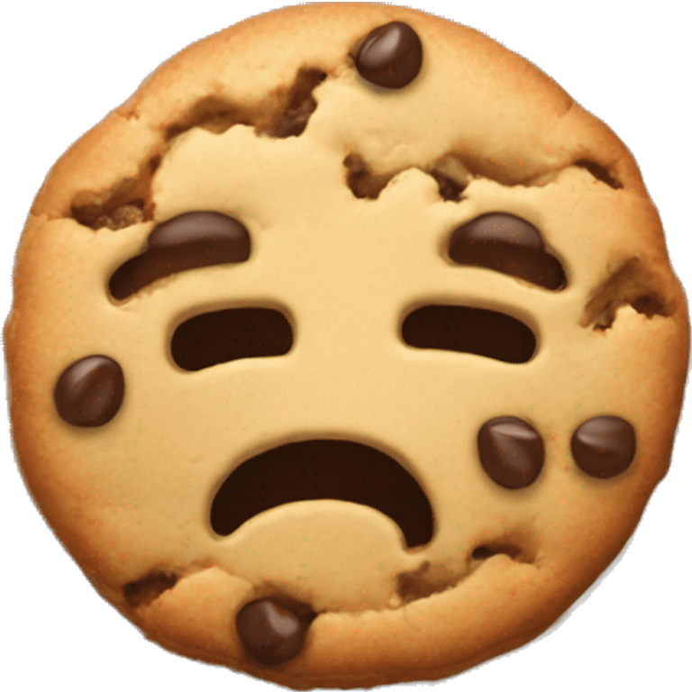 Cookie weeping violently emoji