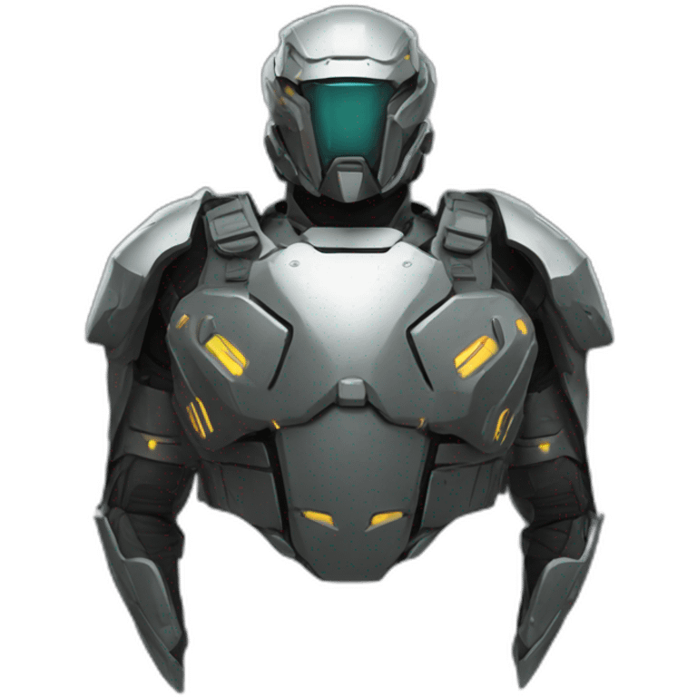 futuristic Autonomous Combat armored crimsom breastplate emoji