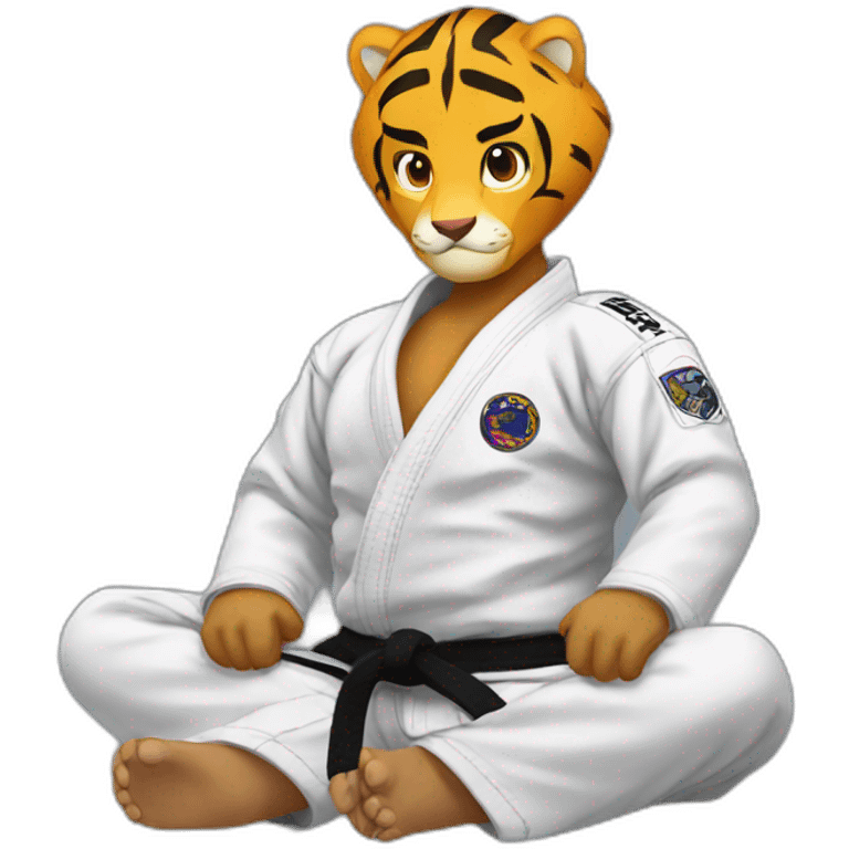 BJJ seated guard  Tiger  emoji