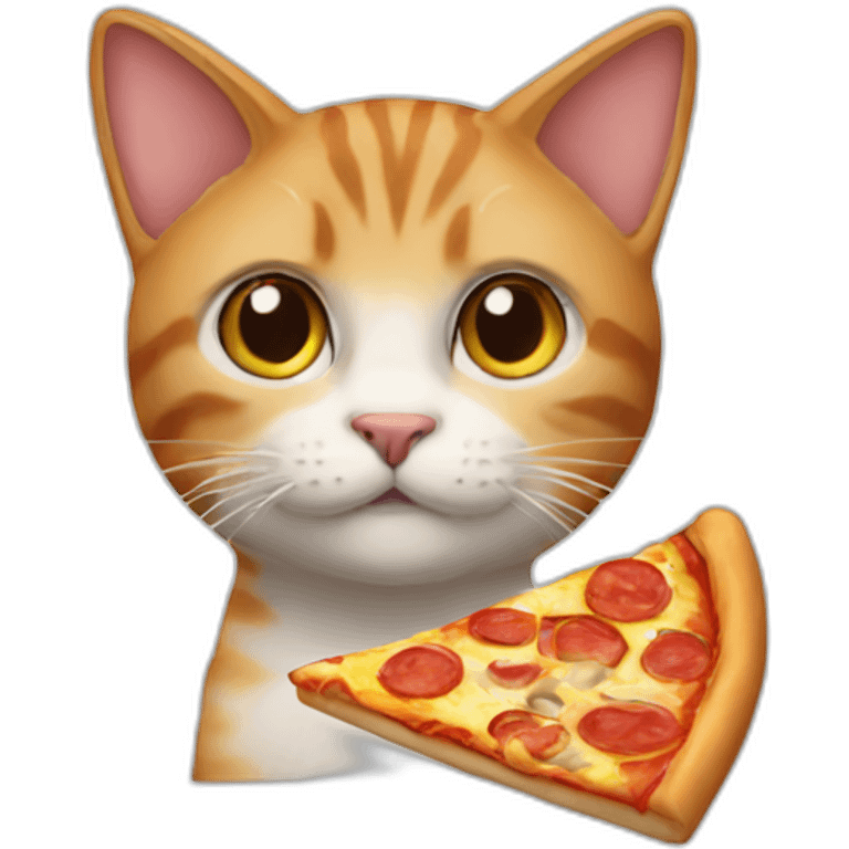 cat with pizza emoji