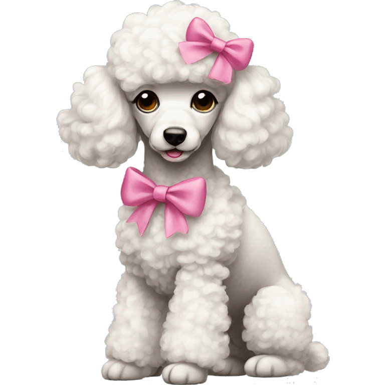 poodle with pink bow emoji