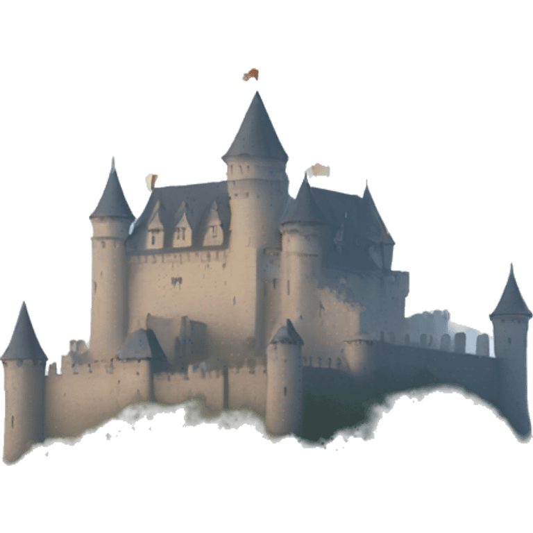 A castle obscured by fog  emoji