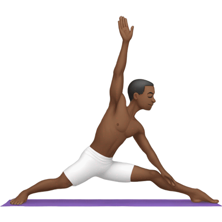 Back bend yoga male white emoji