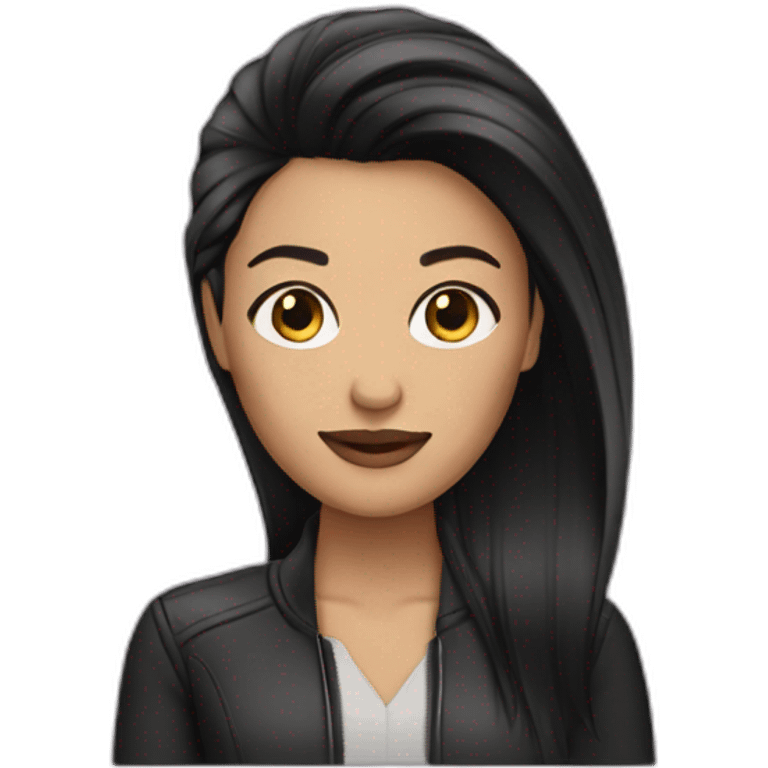 personal stylist with dark straight hair emoji