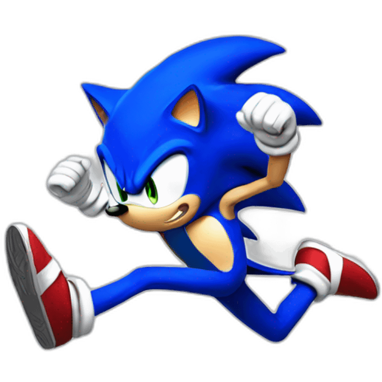 Sonic running emoji