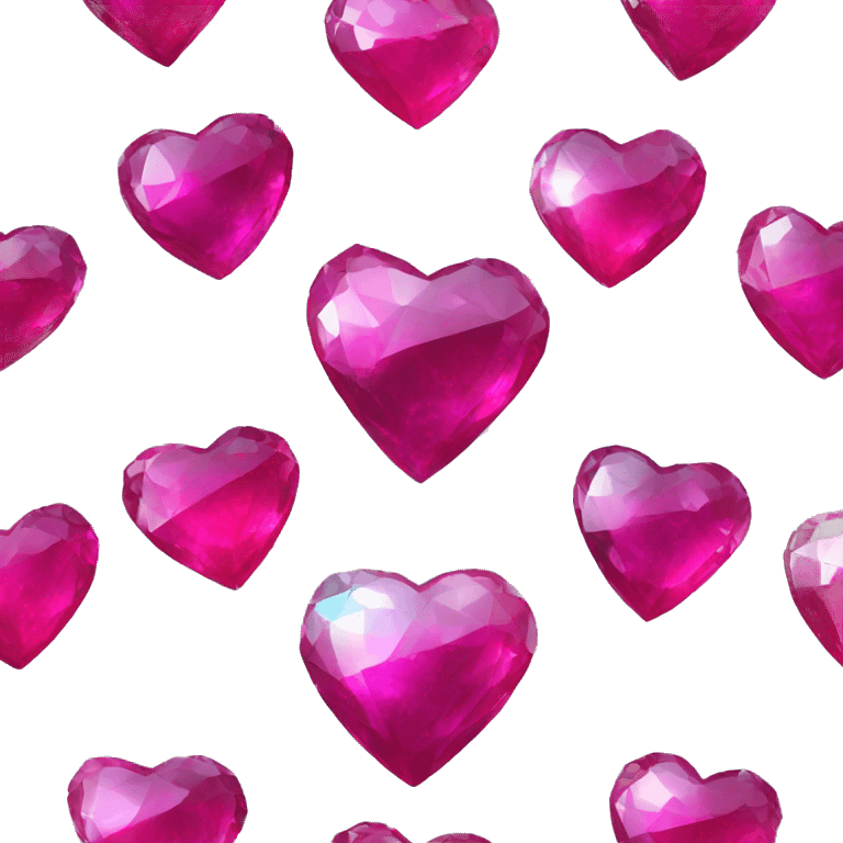 iridescent red Ruby-crystal heart emoji