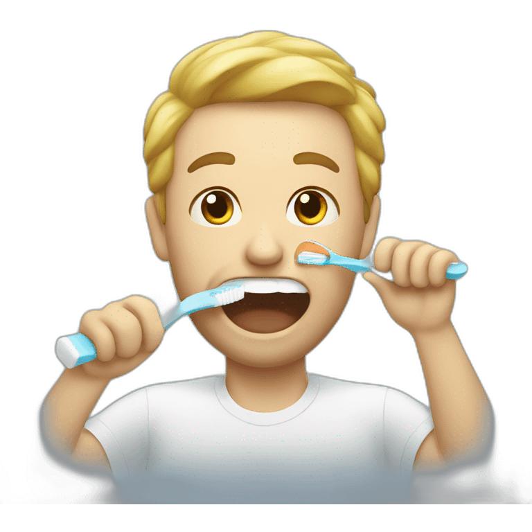 brushing your teeth emoji