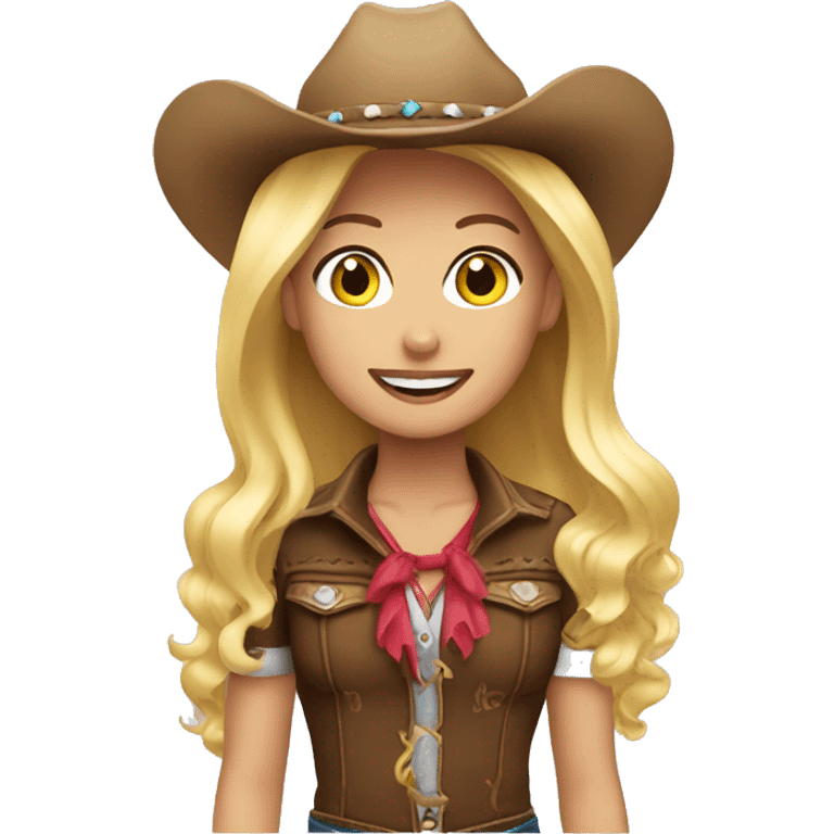 blonde cowgirl emoji