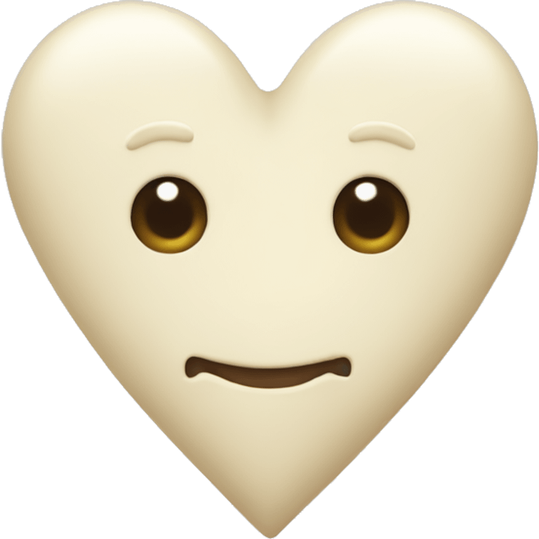 cream heart emoji