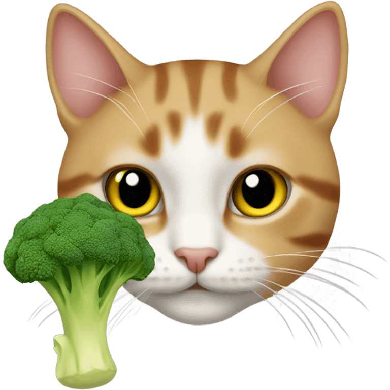 Cat with brócoli  emoji