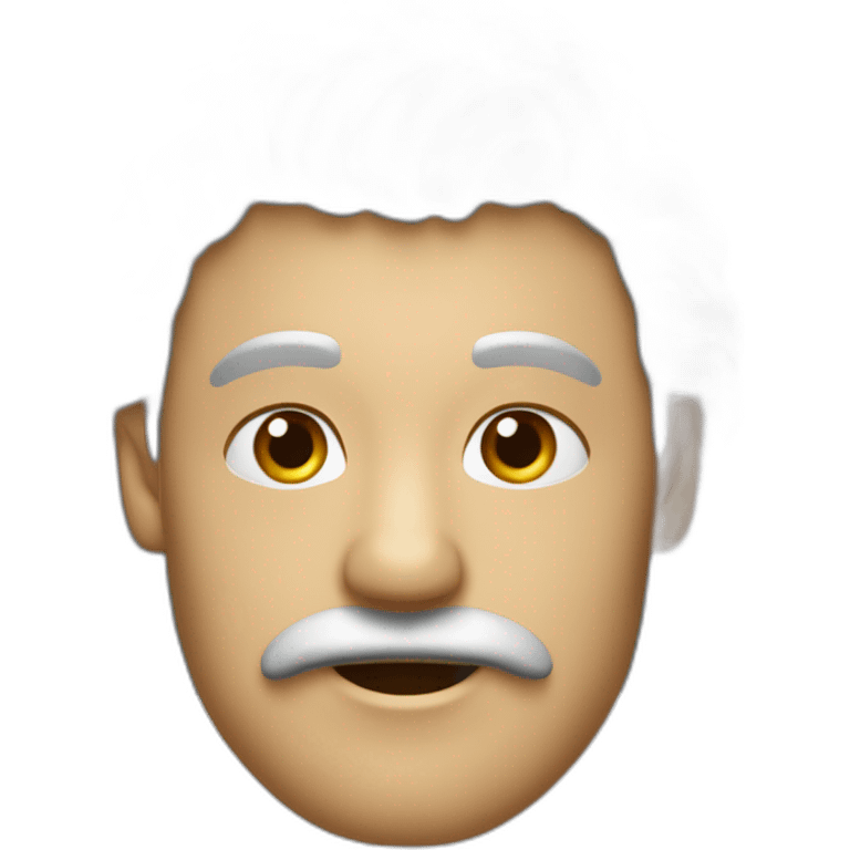 Homme mâchoire carrée cheveux bouclés noir emoji