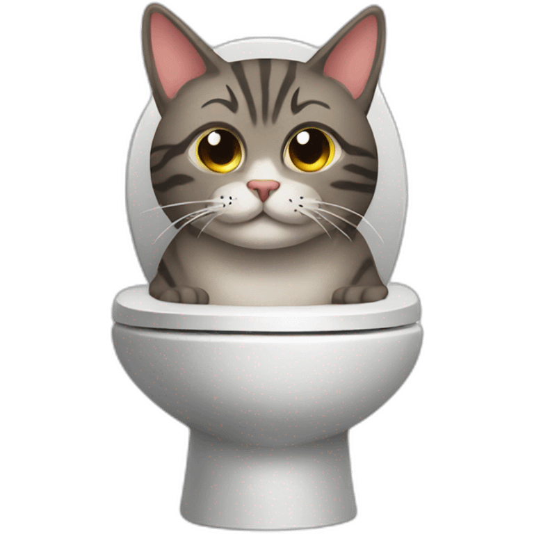 Cat toilet emoji