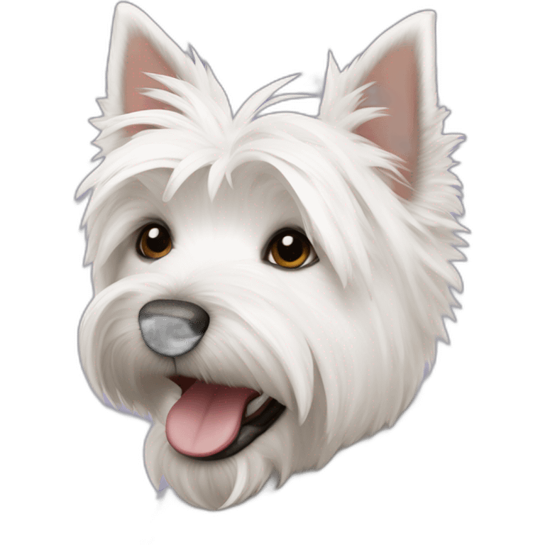 A female west highland white terrier emoji