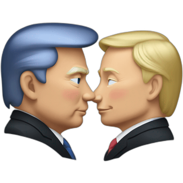 trump-and-putin-kissing,-lgbtq+ friendly, positivity, inclusiveness emoji