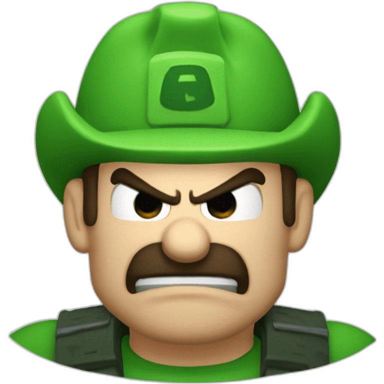 Luigi angry doomguy emoji