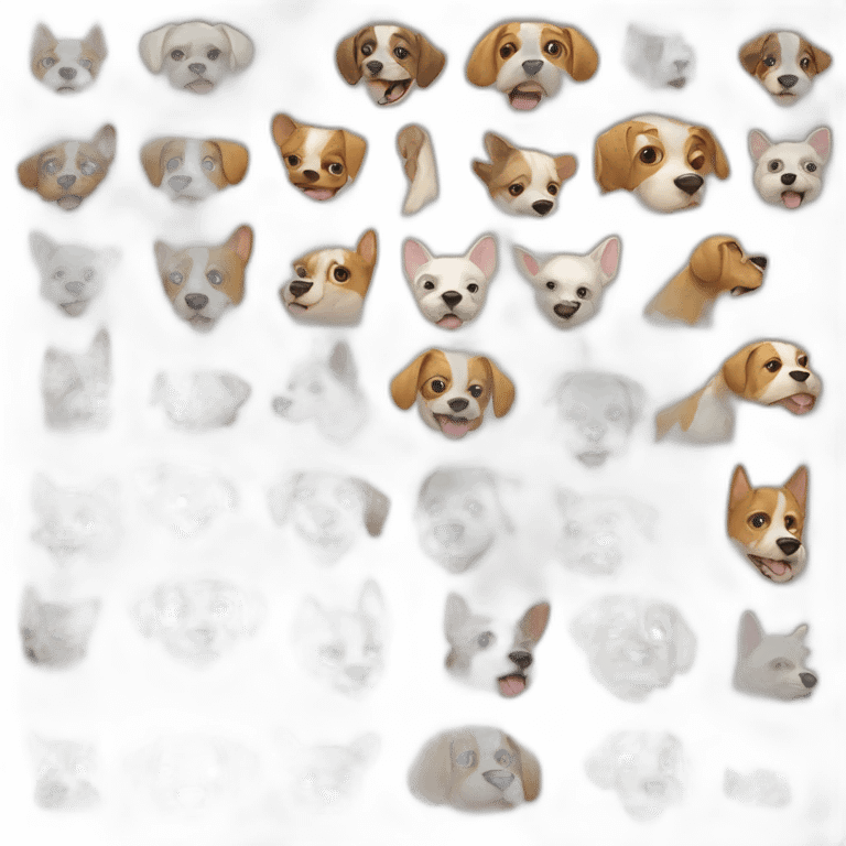 Chiens sur chat emoji