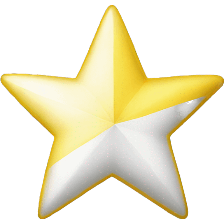 Half yellow half white star emoji