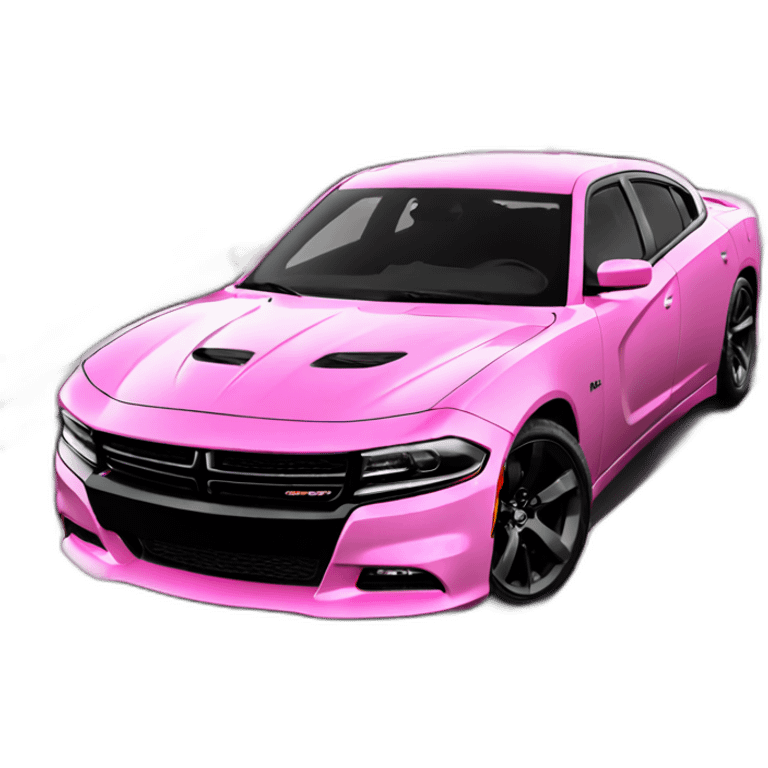 dodge-charger-stripes pink all black emoji