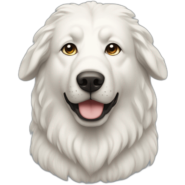 White Caucasian Shepherd god emoji