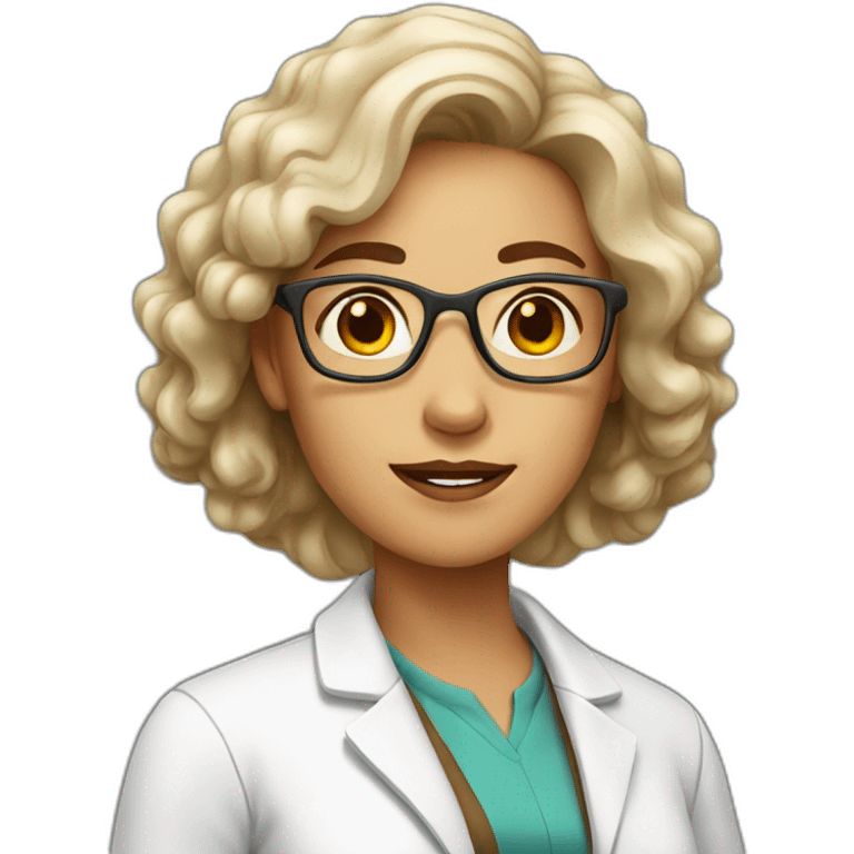 White brown Scientist woman  emoji