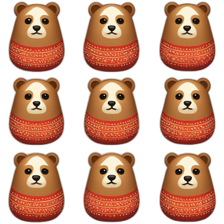 bear like russia matryoshka national style emoji