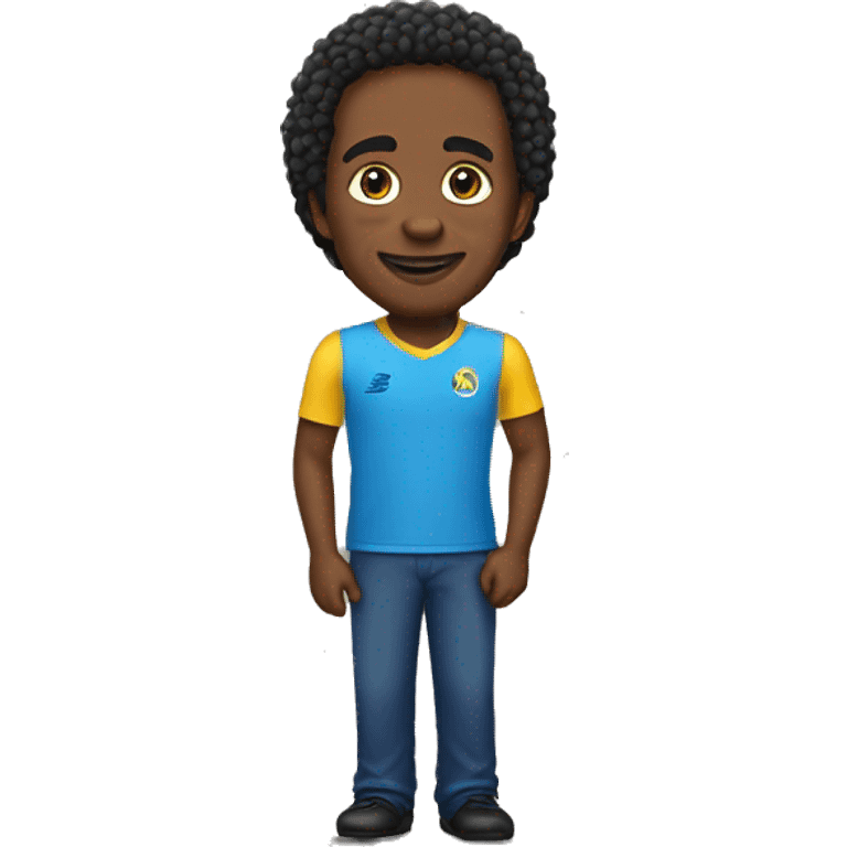 Moça 45 anos pele parda com cabelos enrolados  emoji