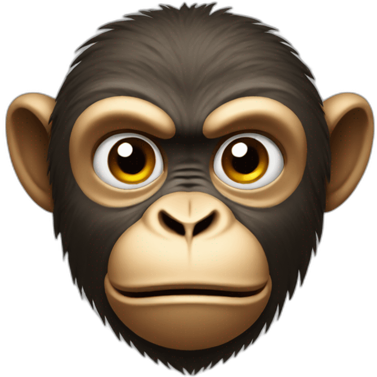 Angry looking monkey emoji