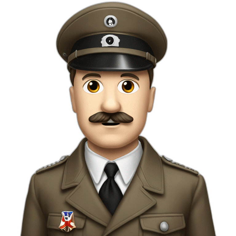 Adolf hitler  with Eiffel tower emoji